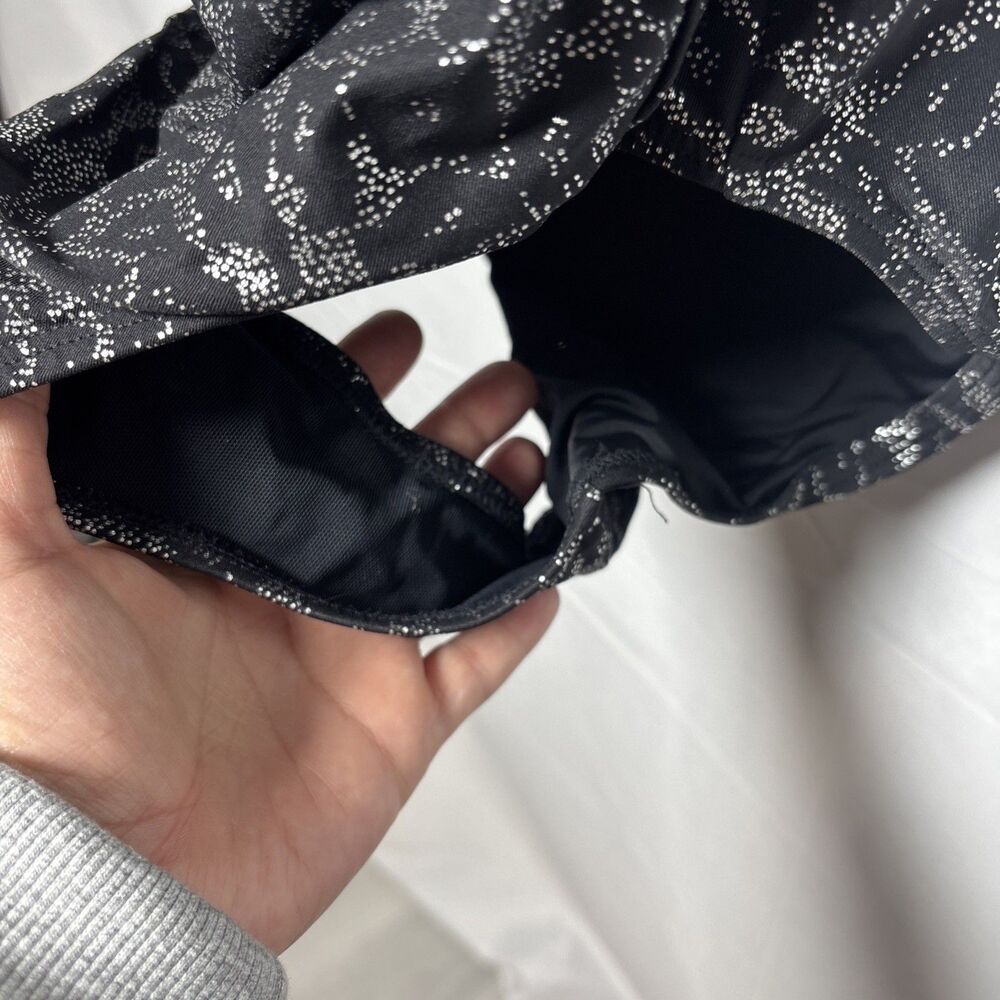 Nip Tuck 1pc Silver & Black Leopard Print Ruched … - image 6